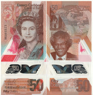 EAST CARIBBEAN New  $ 50   Polimer  2019    (Queen Elizabeth II - SIr Dwight Venner )   UNC - East Carribeans