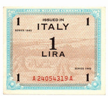 Italia - Occupazione Alleata 1 Lira 1943 Flc - Occupation Alliés Seconde Guerre Mondiale