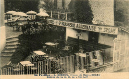 Sedan * Au Pavillon L. GIBOUX Champ De Mars , Bières De La G.B.A. * Café Brasserie Restaurant Commerce - Sedan