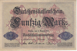 BILLETE DE ALEMANIA DE 50 MARK DEL AÑO 1914 EN CALIDAD EBC (XF) (BANKNOTE) - 50 Mark