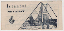 TURKEY ISTANBUL SEYAHAT BUS TICKET 1982 - Ohne Zuordnung