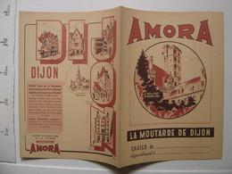 Ancien Protege Cahier AMORA Moutarde De Dijon Tour Du Guet Philippe Le Bon - Senf