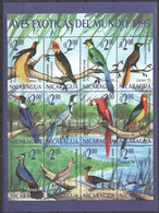 Nicaragua 1995, Exotic Birds Of The World, MNH Sheetlet - Nicaragua
