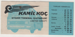 TURKEY ISTANBUL KAMIL KOC BUS TICKET - Unclassified