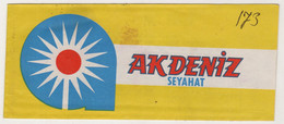 TURKEY ANTALYA AKDENIZ SEYAHAT  BUS TICKET - Zonder Classificatie