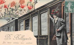De BELLEGARDE Je Vous Envoie Mes Amitiés - Femme Dans Train - Bellegarde-sur-Valserine
