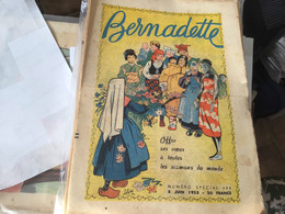 Bernadette Rare Revue Hebdomadaire Illustré Paris 1955 Offre Ses Vœux à Toutes Les Mamans Du Monde - Bernadette