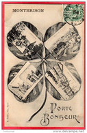Delcampe - CPA 42 MONTBRISON Porte Bonheur Multivues Trèfle à 4 Feuilles Porte Bonheur Vues - Montbrison