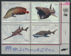UNO - Genf 884-887 Viererblock (kompl.Ausg.) Postfrisch 2014 Fische (9592429 - Unused Stamps