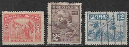 1929 Argentina 12 De Octubre Dia De La Raza 3v,serie Completa - Gebraucht