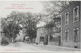 Limoux 4 Cpa - Rue De La Trinite ,usine électrique, Gendarmerie,av.de La Gare - Limoux