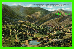 COLORADO SPRINGS, CO - UTE PASS, PANORAMA OF GREEN MOUNTAIN FALLS, HIGHWAY - TRAVEL IN 1944 - SANBORN SOUVENIR CO - - Colorado Springs