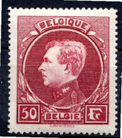 BELGIQUE - 1929-32 - N° 291 - 50 F. Lie-de-vin Vif - (Albert 1er) - 1929-1941 Gran Montenez