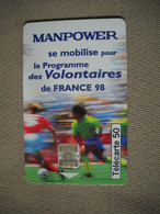 6968 Télécarte Collection SPORT Manpower Football  France 98   ( Recto Verso)  Carte Téléphonique - Sport
