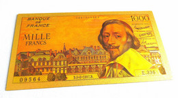 ★  BILLETS POLYMER " OR " AVEC COULEURS DU 1000 FRANCS RICHELIEU ★ - 1 000 F 1953-1957 ''Richelieu''