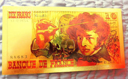 ★  BILLET POLYMER " OR " AVEC COULEURS DU 10 FRANCS BERLIOZ ★ - 10 F 1972-1978 ''Berlioz''