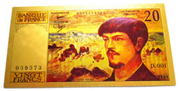 ★  BILLET POLYMER " OR " AVEC COULEURS DU 20 FRANCS DEBUSSY ★ - 20 F 1980-1997 ''Debussy''