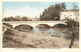 CPA FRANCE 84 " Sorgues, Pont Sur L'Ouvèze Et Route D'Orange" - Sorgues