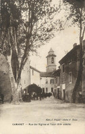 CPA FRANCE 84 " Camaret, Rue De L'église Et Tour" - Camaret Sur Aigues