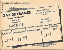 Fiche Cartonnée Thème Mathématiques - Calcul - C.E.2 -   Gaz De France - 6, Rue Condorcet Paris 9e - Fiches Didactiques