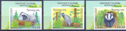 2021. Kyrgyzstan, Fauna, Asian Badger, 4v Imperforated, Mint/** - Kirgisistan