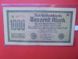 Reichsbanknote 1000 MARK 1922 Circuler - 1000 Mark