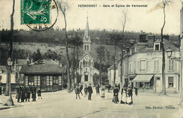 Vernon * Quartier Vernonnet * La Gare Et L'église * Café De La Gare - Vernon