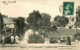 Bernay * Le Boulevard Dubus * Sur La Charentonne * Militaires - Bernay