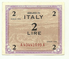 Italia - Occupazione Alleata 2 Lire 1943 Flc - Occupazione Alleata Seconda Guerra Mondiale