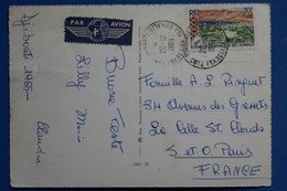 R9 COTE FR. SOMALIS BELLE CARTE 1966 DJIBOUTI POUR ST CLOUD FRANCE+ AFFRANCH INTERESSANT - Cartas & Documentos