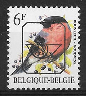 COB PREO828 ** - Bouvreuil - Goudvink - Sobreimpresos 1986-96 (Aves)