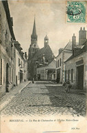 Bonneval * La Rue De Châteaudun Et église Notre Dame * Marchand De Charbon H. SALLE - Bonneval