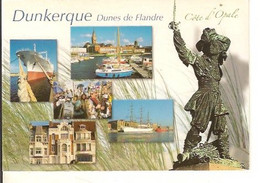 La Cote D'opale- Dunkerque- Jean Bart- 5 Vues--cpm - Nord-Pas-de-Calais