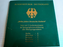 BR DEUTSCHLAND - SET 10 JAHRE DEUTSCHE EINHEIT 2000 SPIEGELGLANZ  /Q345 - Commemorative