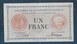 Chambre De Commerce D' ANNECY -  1 Franc - Pirot N° 5 - Chambre De Commerce