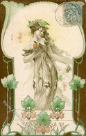 Jugendstil Frau  Künstlerkarte 1903 I-II (fleckig) Art Nouveau - Andere & Zonder Classificatie