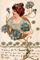 Jugendstil Frau  Künstlerkarte I-II Art Nouveau - Otros & Sin Clasificación