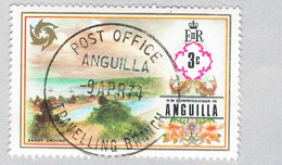 Anguilla 147 Used Sandy Ground 1 1972 (BP54813) - Anguilla (1968-...)