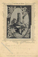 Seide Bad Godesberg (5300) Gewebt Ruine 1899 I-II Soie - Autres & Non Classés