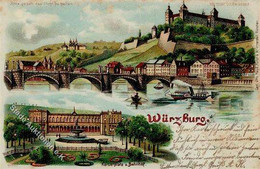 Halt Gegen Licht Meteor Würzburg (8700) Lithographie 1899 I-II (fleckig) - Controluce