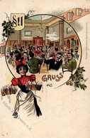 Bier Gasthaus 1914I-II (fleckig) Bière - Publicité