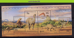 Ngg050b FAUNA PREHISTORIC ANIMALS DINOSAURUS DINOSAURS PRÄHISTORISCHE TIERE AUSTRALIA 1993 PF/MNH - Preistorici