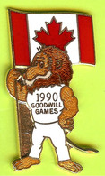 Pin's Jeux 1990 Goodwill Games Lion Drapeau Canada - 8U20 - Jeux