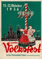 Jahrmarkt Erfurt (O5000) 1. Großes Volksfest Oktober 1936 I-II - Esposizioni