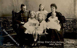 Adel Sachsen Altenburg Herzog Ernst II. Und Familie Foto AK I-II - Familles Royales