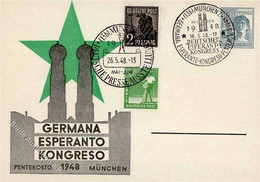 MÜNCHEN - DEUTSCHER ESPERANTO-KONGRESS 1948 Mit S-o I - Non Classés