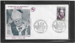 Thème Papes - France - Enveloppe - TB - Popes