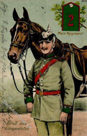 Regiment Bad Langensalza (O5820) Nr. 2 Jäger Zu Pferde  Prägedruck 1915 I-II - Regiments