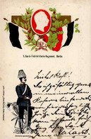 Regiment Berlin Mitte (1000) 1. Garde Feld Artl. Regt. Prägedruck 1909 I-II (fleckig) - Regimente