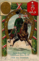 Regiment Darmstadt (6100) Nr. 23 Garde Drag. Regt. Prägedruck 1915 I-II - Regimente